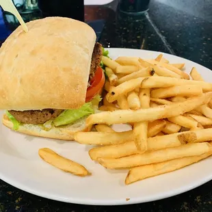 Vegan Beyond Burger on Ciabatta Bread
