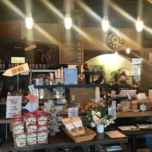 Counter with plenty of pastry options
