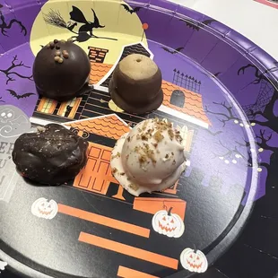 Buckeye, chocolate Top Seller Truffle Cake, pumpkin truffle, Chocolate Turtles