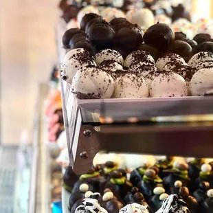 a variety of desserts