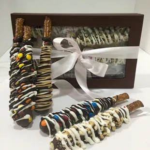 Joysticks (chocolate covered pretzels) various flavors