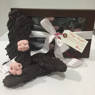 Pigtails ... Chocolate covered caramel bacon