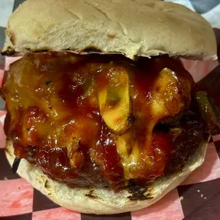 This stuffed one of a kind jalapeño business stuffed burger will keep you wanting more.