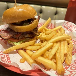 The Hickory Burger! Huge and delicious!
