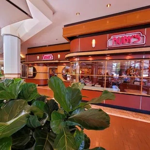 the inside of a restaurant