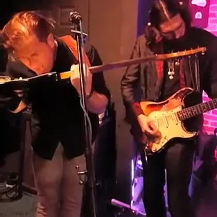 Chris Walker band tongue guitar at