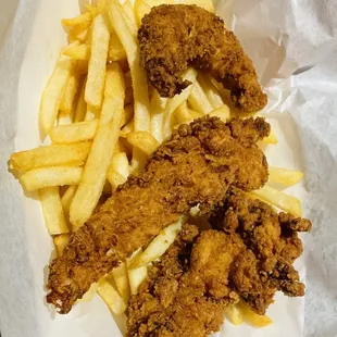 fried chicken and french fries