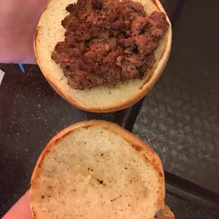 Such tiny burgers!!! My kids were calling them bun burgers