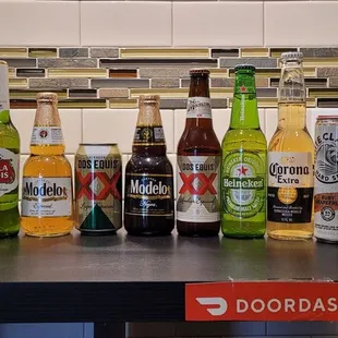 a variety of beers