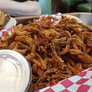 Side order of Haystack Onion Rings (not the larger appetizer size and still shareable)