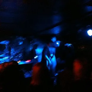 a band playing on stage