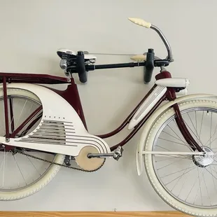 Ruby's Roast Elgin Antique Bike on Display.