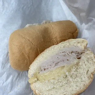 Basic warm turkey and jack (I dipped in chicken noodle soup--not pictured)