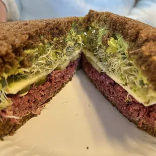 Pastrami, provolone, avocado  with all the veggies on squaw bread