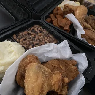 3 Piece Fried Chicken Dinner ( Leg, Thigh & Wing No Subs