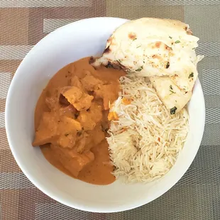 Chicken Tikka Masada and Garlic Naan