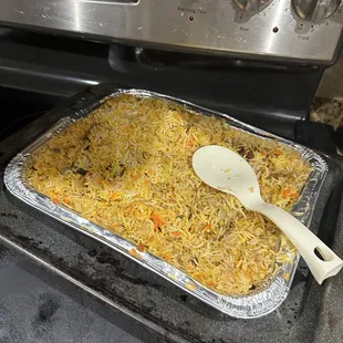 Spoiled chicken biryani just 2hrs after pickup.