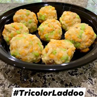 Cool Indian Independence Day Spl dessert.  TriColor Laddoo