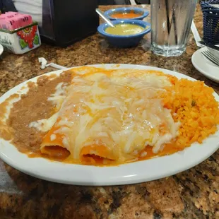 Shrimp enchiladas