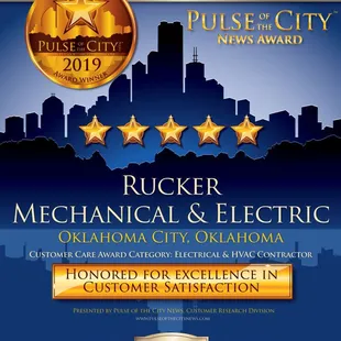 Honored for Customer Service again!!!