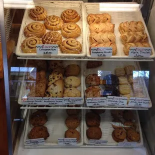 Bakery case at Rudder's