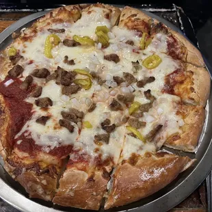Italian pizza. Not sure what happened with the topping distribution here.
