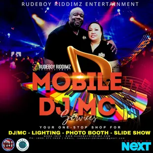 Contact us for your Mobile DJ/MC, Lighting, Photo Booth, and Slide Show presentation needs!