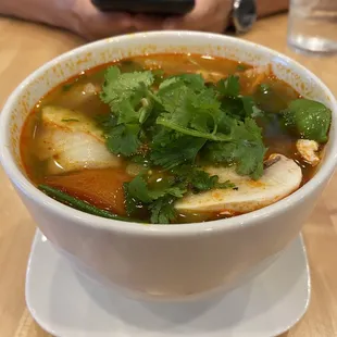 Tom Yum Soup with tofu and veggies