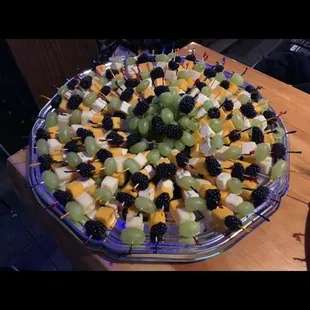 Berries, grapes &amp; assorted cheeses