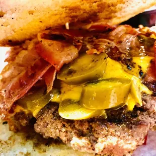 Jalapeño bacon cheddar burger