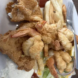 a plate of fried food