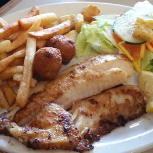 Grilled talapia salad . Yummy