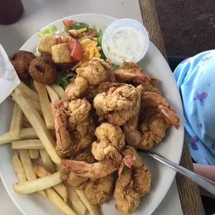 Jumbo shrimp platter.
