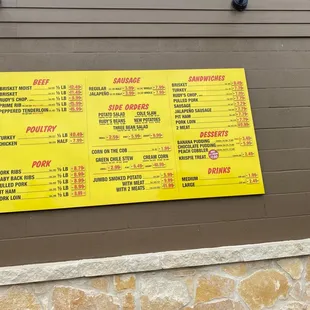 Full menu