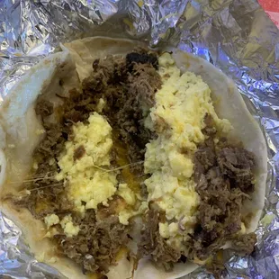 Brisket burrito