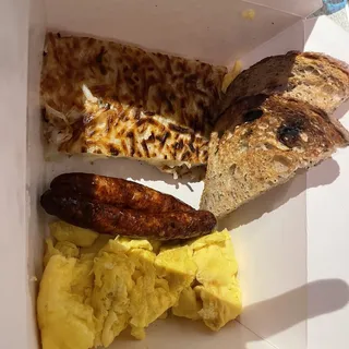 2 Eggs Any Style, Hash Brown and Toast