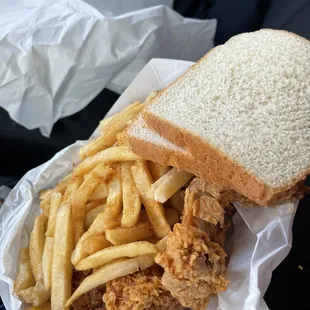 3pc - comes with chicken, fries, pepper, and a few pickles