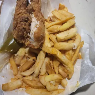 Dark meat undercooked fries
