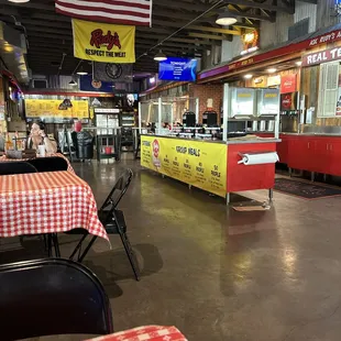 shows the inside of the restaurant