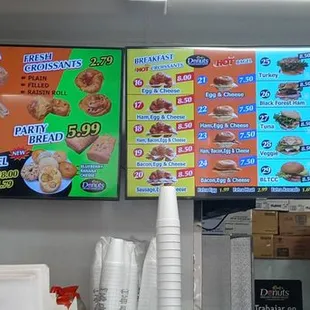 Menu board