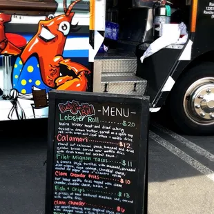 Food truck menu 3/30/18