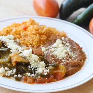 Rajas con Queso Platter