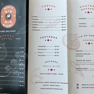 Menu back
