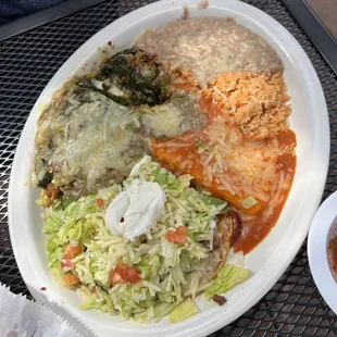 a plate of mexican food