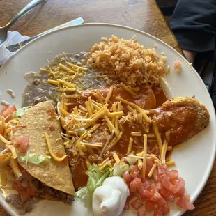 Relleno, taco, enchilada
