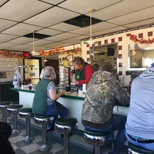 customers at the counter