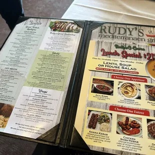 The only picture I took there. The menu.