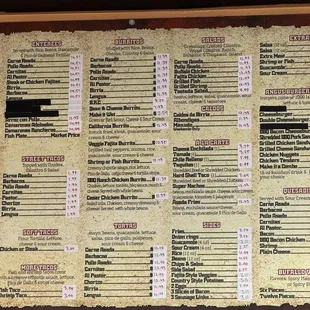 Updated menu 11/3/24