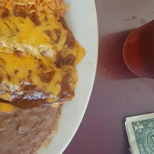 Beef enchiladas