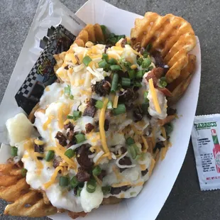 Clam chowder fries $9- bomb!!!